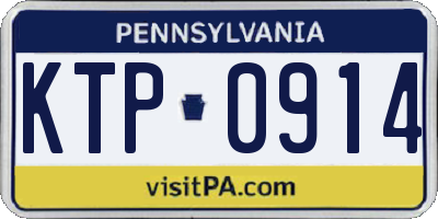 PA license plate KTP0914