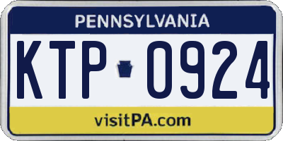PA license plate KTP0924