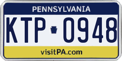 PA license plate KTP0948
