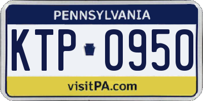 PA license plate KTP0950