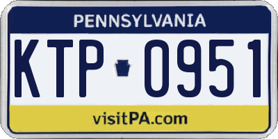 PA license plate KTP0951