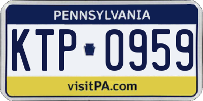 PA license plate KTP0959