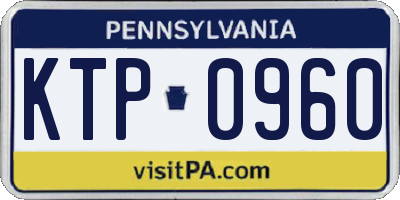PA license plate KTP0960
