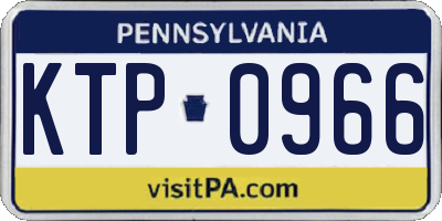 PA license plate KTP0966