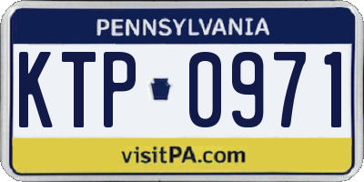 PA license plate KTP0971