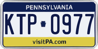 PA license plate KTP0977