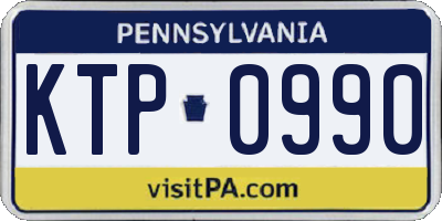 PA license plate KTP0990