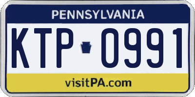 PA license plate KTP0991