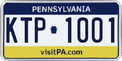 PA license plate KTP1001