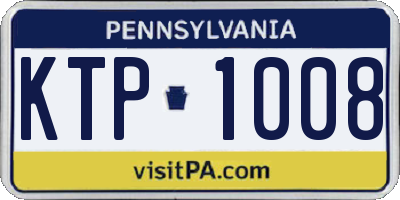 PA license plate KTP1008