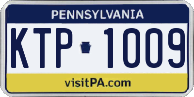 PA license plate KTP1009