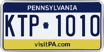 PA license plate KTP1010