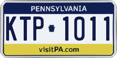 PA license plate KTP1011