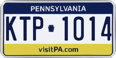 PA license plate KTP1014