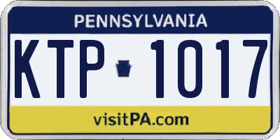 PA license plate KTP1017