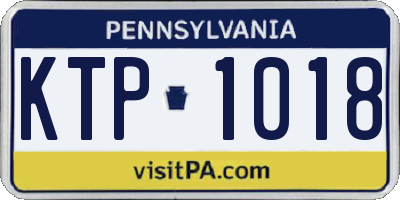 PA license plate KTP1018