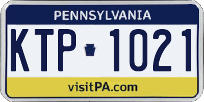 PA license plate KTP1021