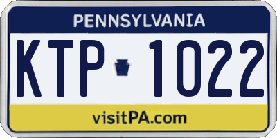 PA license plate KTP1022
