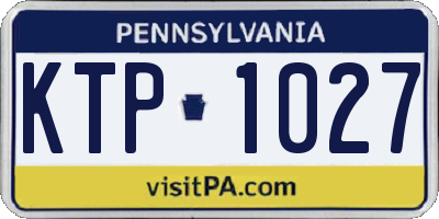 PA license plate KTP1027