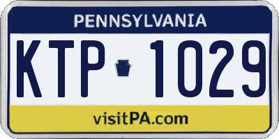 PA license plate KTP1029