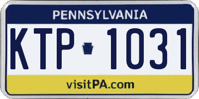 PA license plate KTP1031