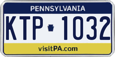PA license plate KTP1032