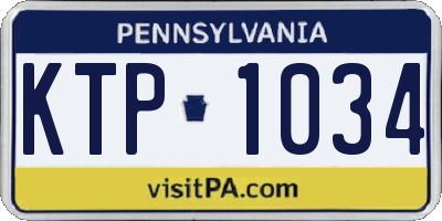 PA license plate KTP1034
