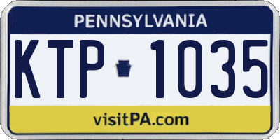PA license plate KTP1035