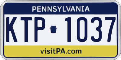 PA license plate KTP1037