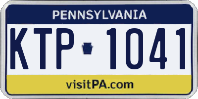 PA license plate KTP1041