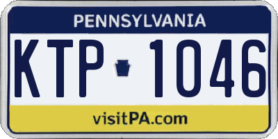 PA license plate KTP1046