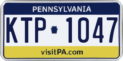 PA license plate KTP1047
