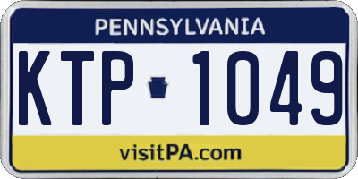 PA license plate KTP1049