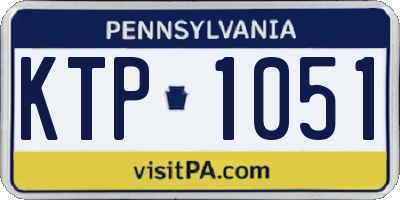 PA license plate KTP1051