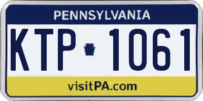 PA license plate KTP1061