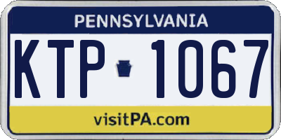 PA license plate KTP1067