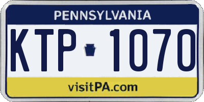 PA license plate KTP1070