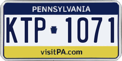 PA license plate KTP1071