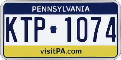 PA license plate KTP1074