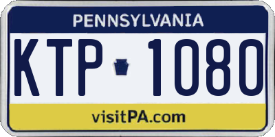 PA license plate KTP1080