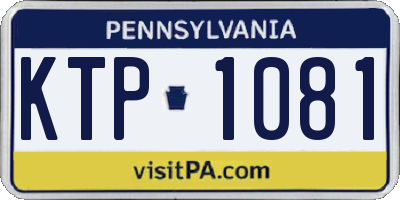 PA license plate KTP1081