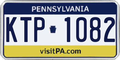 PA license plate KTP1082