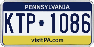 PA license plate KTP1086