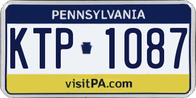 PA license plate KTP1087