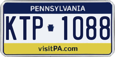 PA license plate KTP1088