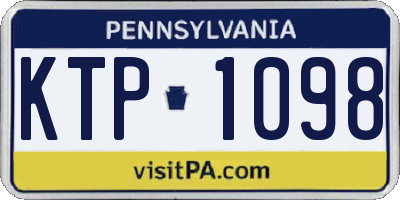 PA license plate KTP1098