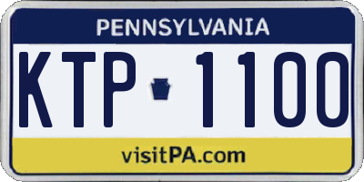 PA license plate KTP1100