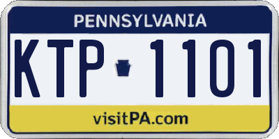 PA license plate KTP1101
