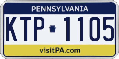 PA license plate KTP1105