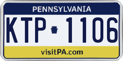 PA license plate KTP1106